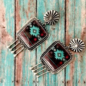 Desert Diamond Silvertone Fringe Earrings